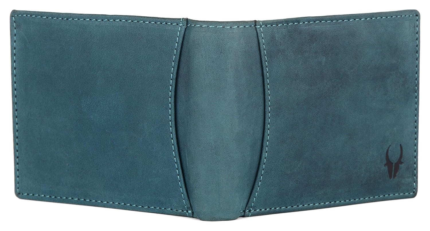WildHorn Blue Hunter Leather Men's Wallet - Image 4