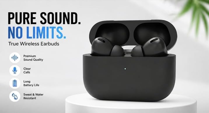 Wireless Earbuds Air pro Buds 03 True Wireless Stereo (TWS) Earbuds with Active Noise Cancellation & Touch Control - Image 2